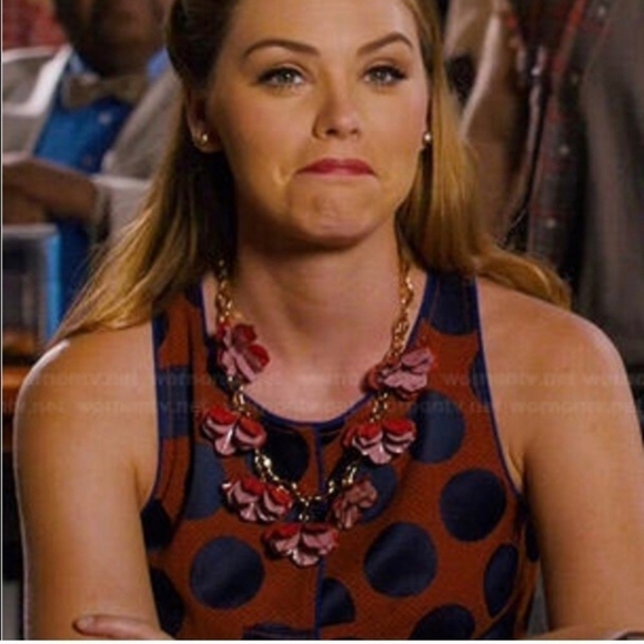 Anthropologie Maeve Rokin Navy Orange Polka Dot Dress Size 0 - Picture 5 of 7